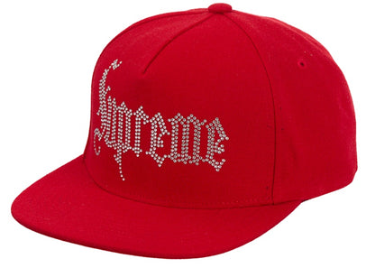 Supreme Rhinestone 5-Panel Red