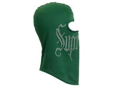 Supreme Rhinestone Balaclava Green