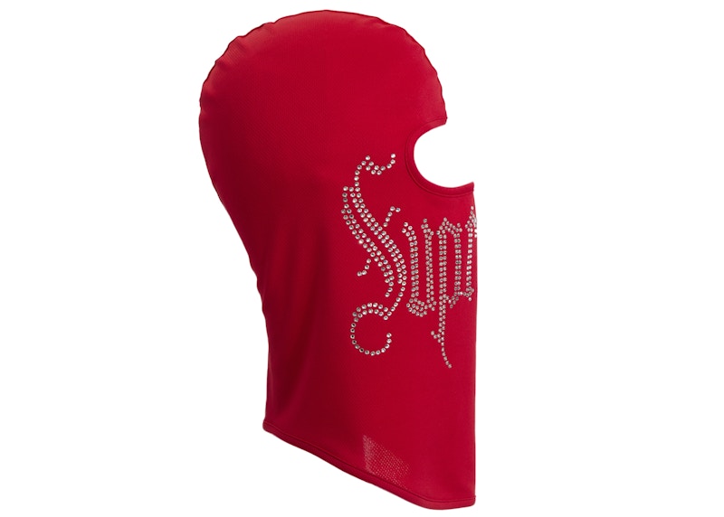 Supreme Rhinestone Balaclava Red