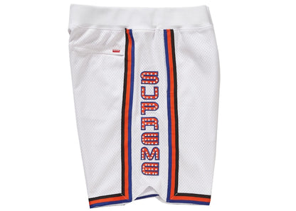 Supreme Rhinestone Basketball Short White