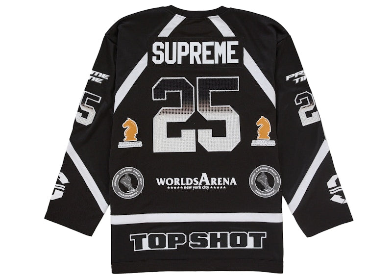 Supreme Rhinestone Hockey Jersey Black