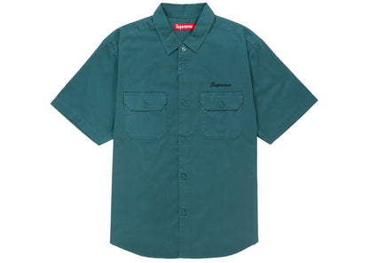 Supreme Rhinestone Pin Up S/S Work Shirt Green