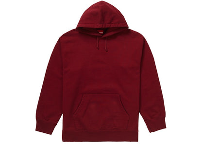 Supreme Rhinestone Script Hooded Sweatshirt Cardinal