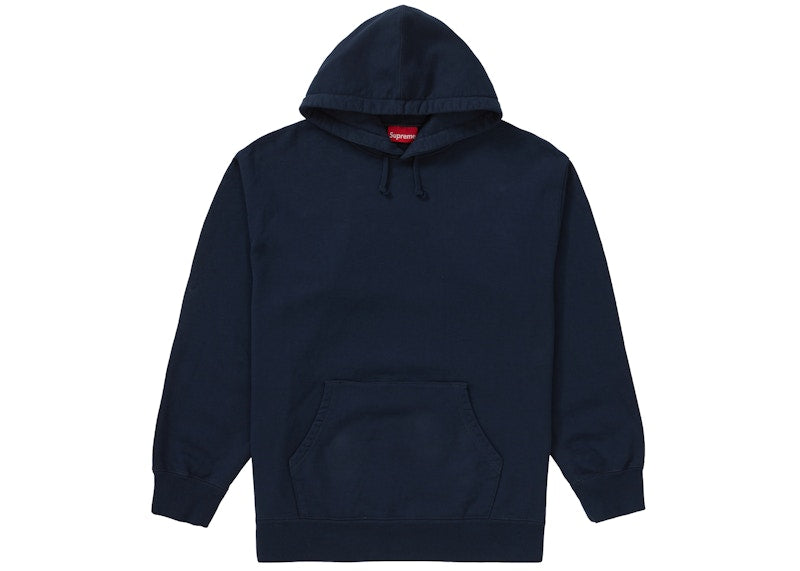 Supreme Rhinestone Script Hooded Sweatshirt Navy