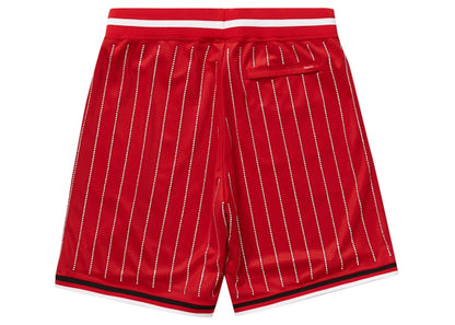 Supreme Rhinestone Stripe Basketball Short Red