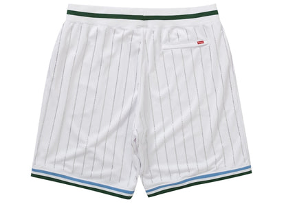 Supreme Rhinestone Stripe Basketball Short White
