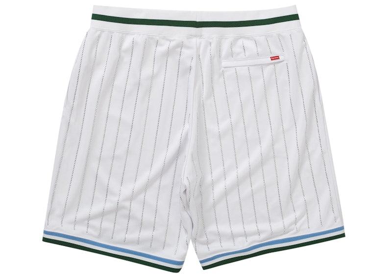 Supreme Rhinestone Stripe Basketball Short White