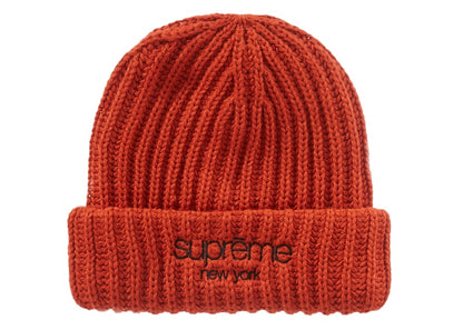 Supreme Ribbed Beanie (FW22) Burnt Orange
