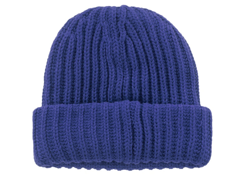 Supreme Ribbed Beanie (FW22) Dark Royal