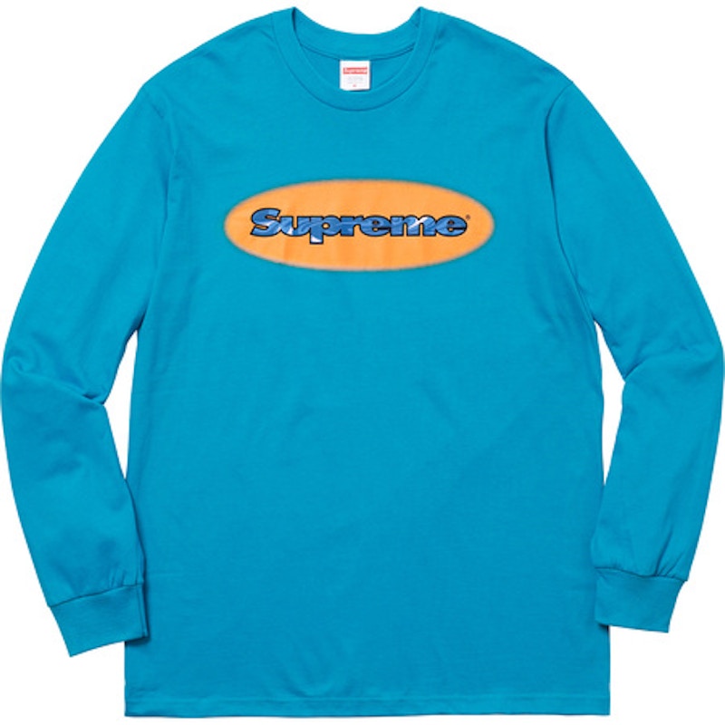 Supreme Ripple LS Tee Blue