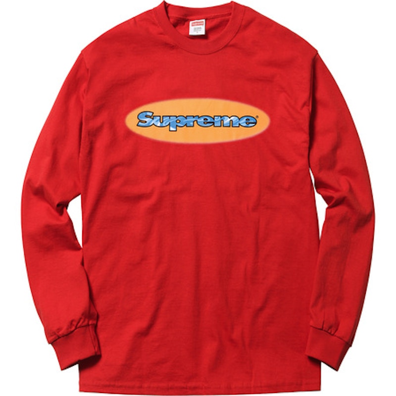 Supreme Ripple LS Tee Red