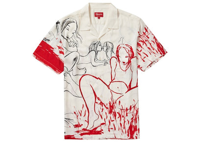Supreme Rita Ackermann Rayon S/S Shirt White
