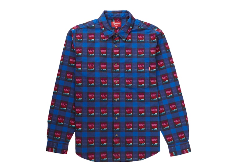 Supreme Rose Buffalo Plaid Shirt Royal