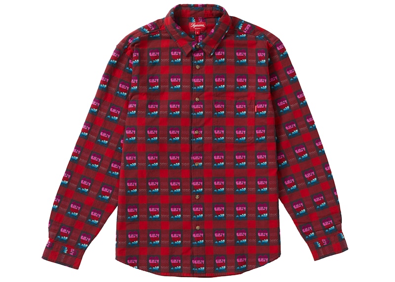 Supreme Rose Buffalo Plaid Shirt Red