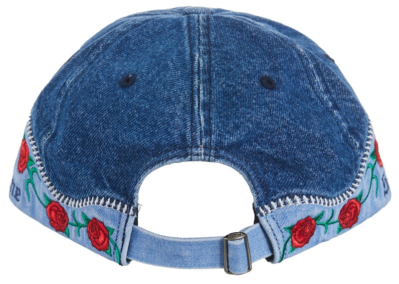 Supreme Roses 6-Panel Washed Blue