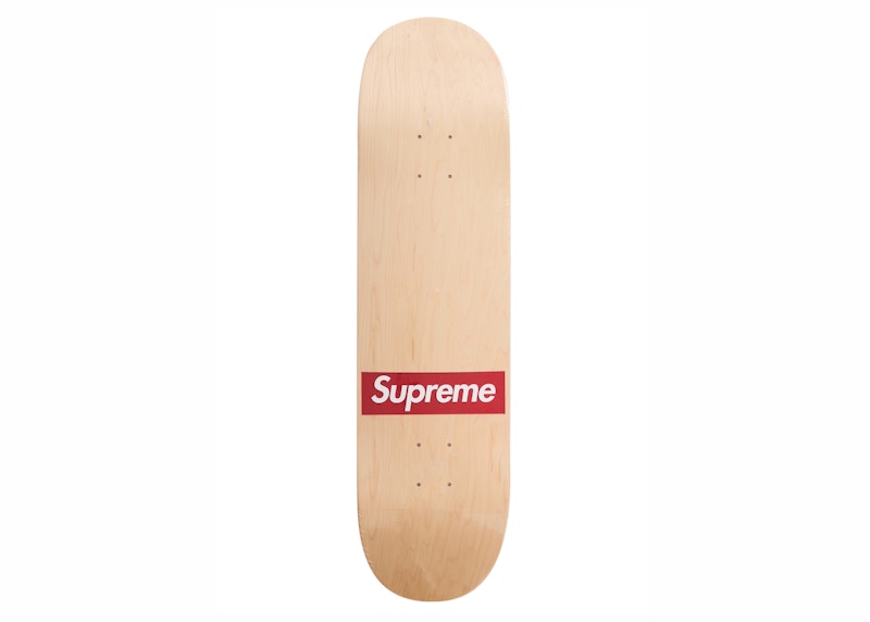 Supreme Routed Box Logo Skateboard Deck Natural