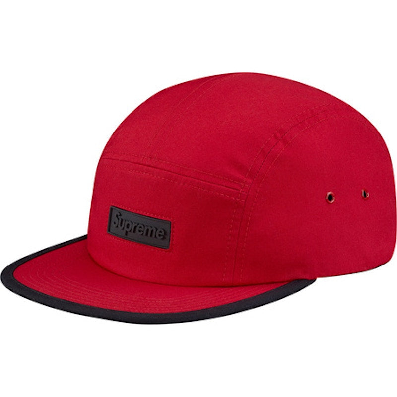 Supreme Rubber Logo Camp Cap Red