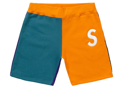 Supreme S Logo Colorblocked Sweatshort Orange