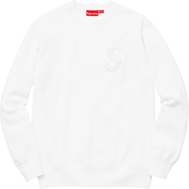 Supreme S Logo Crewneck White
