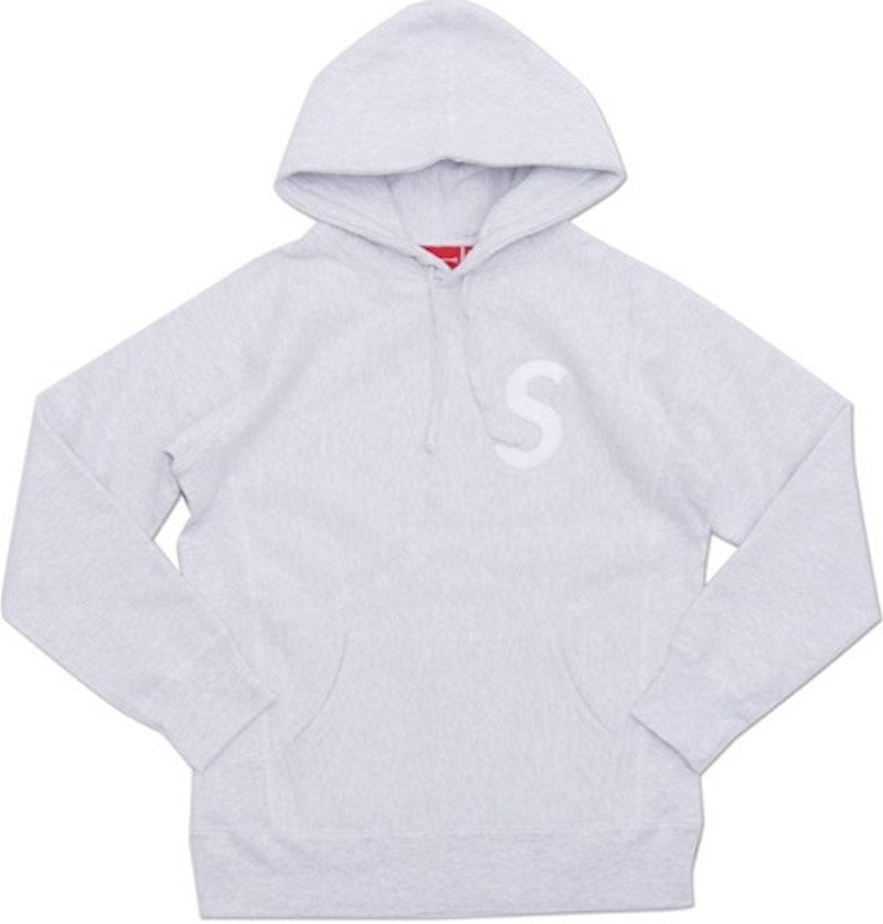 Supreme S Logo Hooded Sweatshirt Grey