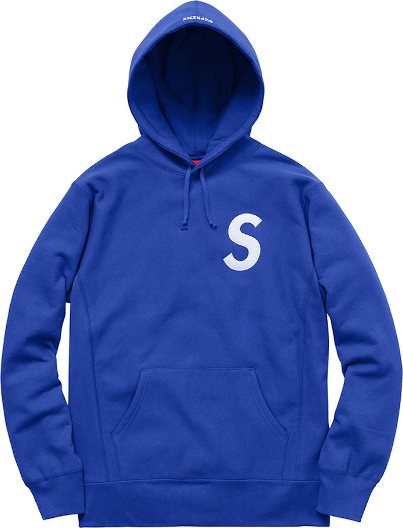 Supreme S Logo Hooded Sweatshirt Blue