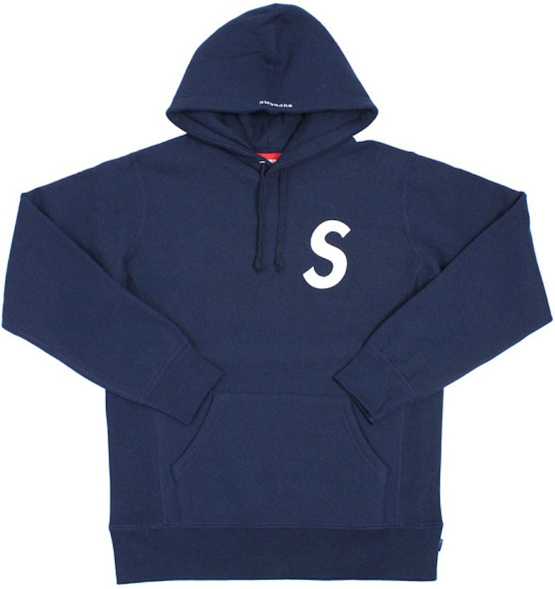 Supreme S Logo Hooded Sweatshirt Navy