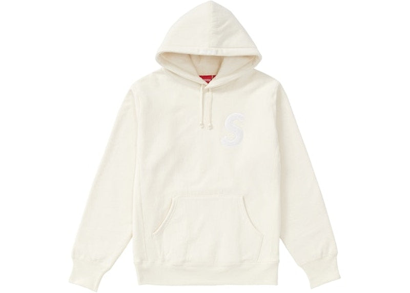 Supreme S Logo Hooded Sweatshirt Off White