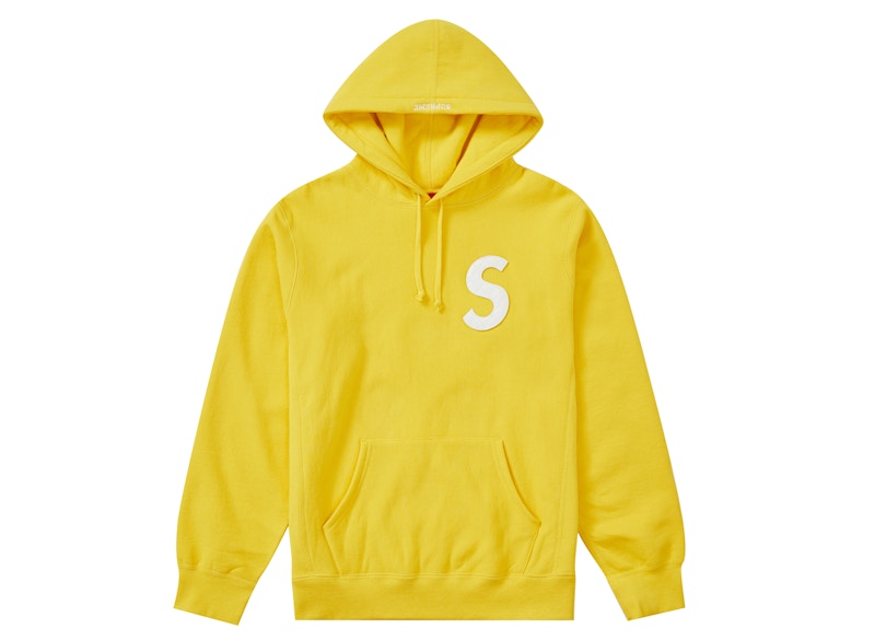 Supreme S Logo Hooded Sweatshirt (SS20) Yellow