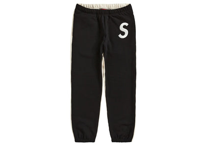 Supreme S Logo Split Sweatpant Black
