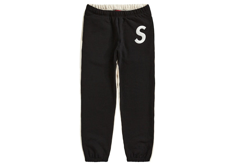 Supreme S Logo Split Sweatpant Black
