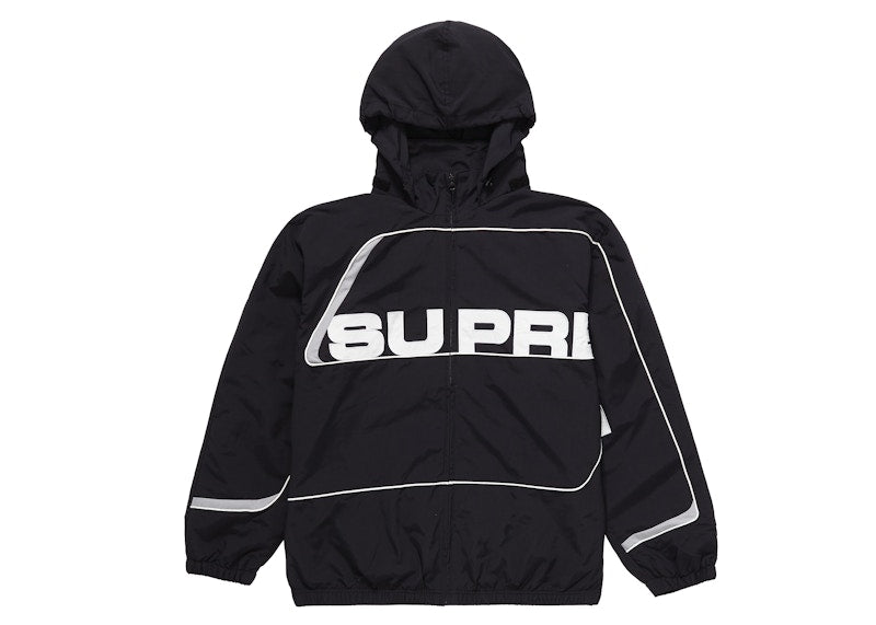 Supreme S Paneled Track Jacket Black