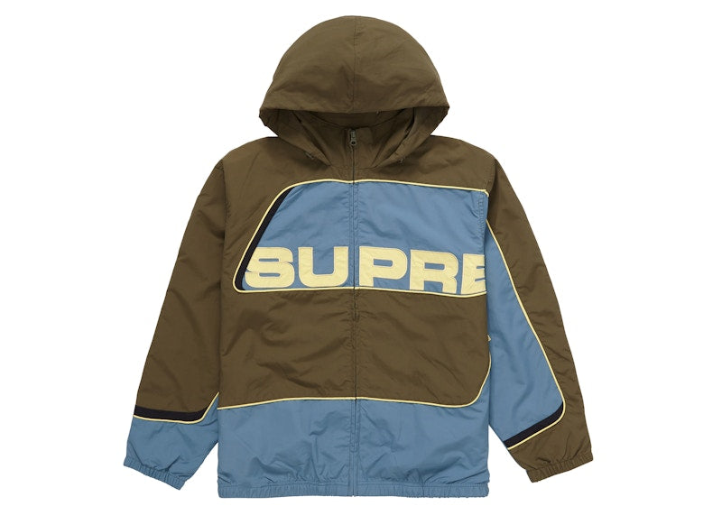 Supreme S Paneled Track Jacket Olive