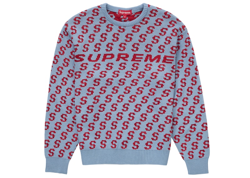 Supreme S Repeat Sweater Light Blue