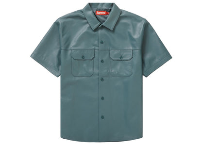 Supreme S/S Leather Work Shirt Dusty Teal