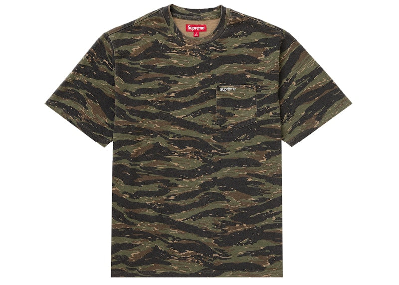 Supreme S/S Pocket Tee (SS24) Tiger Camo