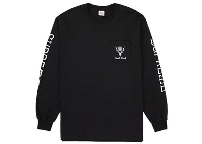 Supreme SOUTH2 WEST8 L/S Pocket Tee Black