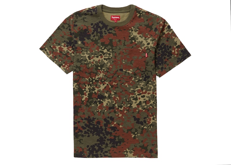 Supreme SS Pocket Tee (SS19) Olive German Camo