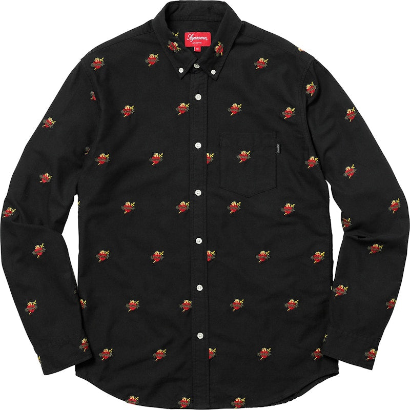 Supreme Sacred Hearts Oxford Shirt Black