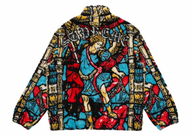 Supreme Saint Michael Fleece Jacket White