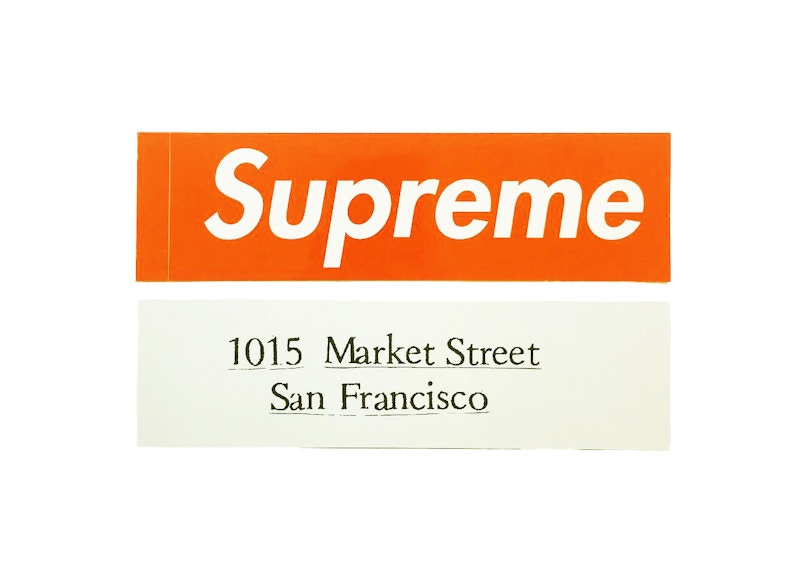 Supreme San Francisco Orange Box Logo Sticker