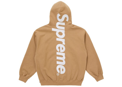 Supreme Satin Appliqué Hooded Sweatshirt (FW25) Brown