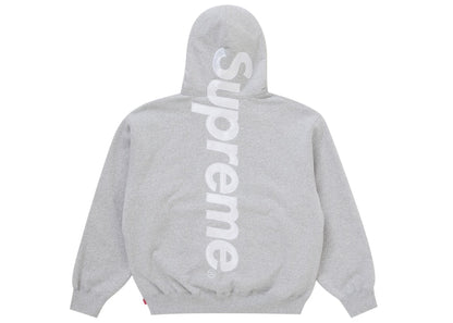 Supreme Satin Appliqué Hooded Sweatshirt (FW25) Heather Grey