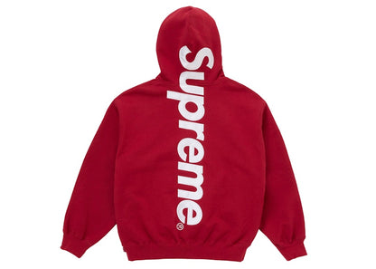 Supreme Satin Appliqué Hooded Sweatshirt (FW25) Red