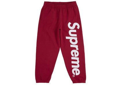 Supreme Satin Appliqué Sweatpant (FW25) Red