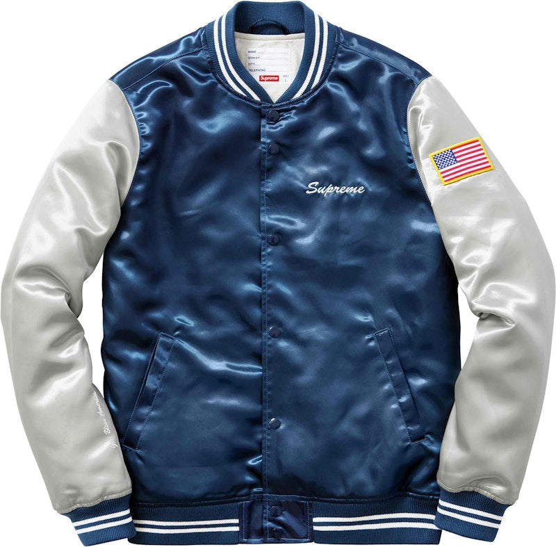 Supreme Satin Club Jacket Blue