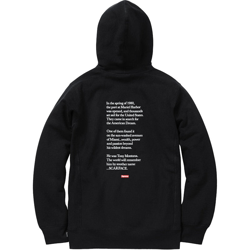 Supreme Scarface Friend Hooded Sweatshirt Black
