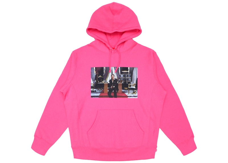 Supreme Scarface Friend Hooded Sweatshirt Magenta