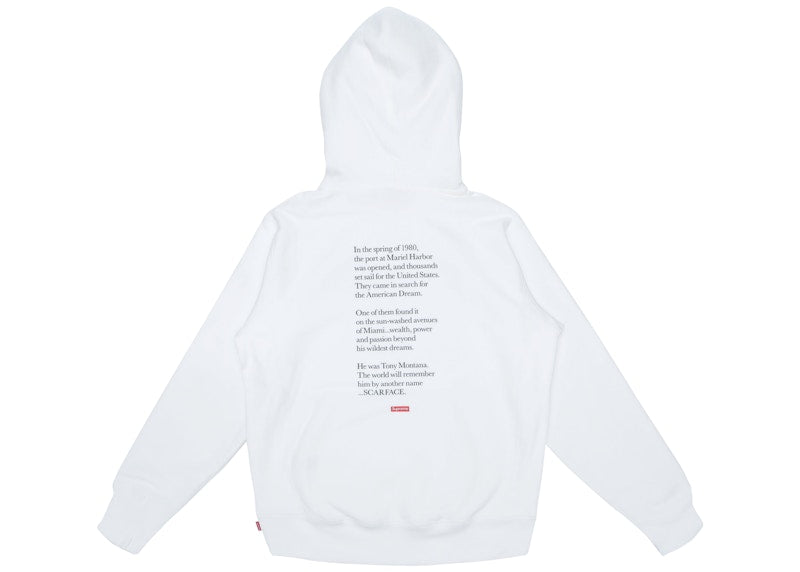 Supreme Scarface Friend Hooded Sweatshirt White