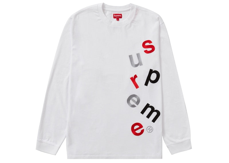 Supreme Scatter Logo L/S Top White