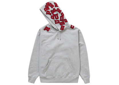 Supreme Scattered Appliqué Hooded Sweatshirt Heather Grey